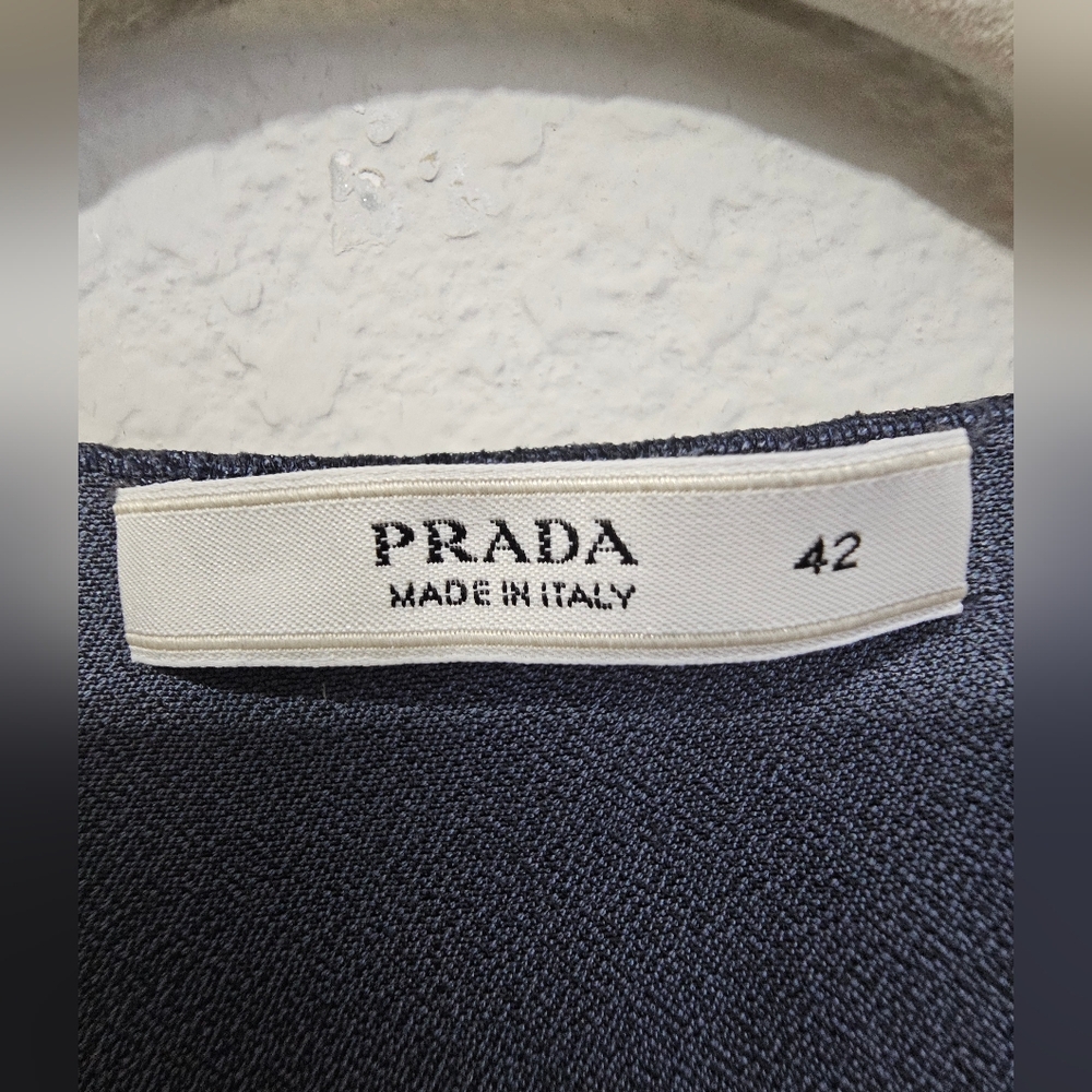 AUTHENTIC PRADA SATIN ASYMMETRIC DRESS SZ 42 / US 6 - Picture 4 of 8